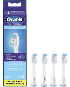 Oral-B Pulsonic Clean Toothbrush Heads - 4 Pack
