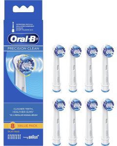 Oral-B Precision Clean Toothbrush Heads - 8 Piece Bundle (2 Packs of 4)