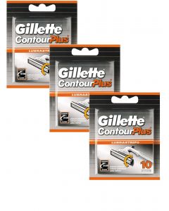 Gillette Contour Plus Razor Blades Men, Pack of 30 Blades