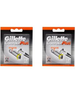 Gillette Contour Plus Razor Blades Men, Pack of 20 Razor Blades