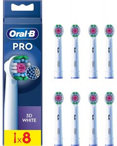 Oral-B Pro 3D White Electric Toothbrush Heads - 8 Pack