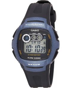 Casio Mens Digital Resin Strap Watch W210 - Black