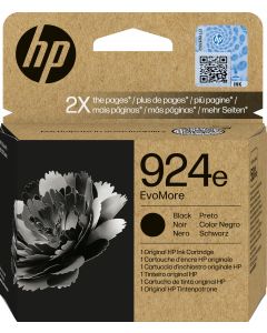HP 924e EvoMore Black Ink Cartridge - 4K0V0NE