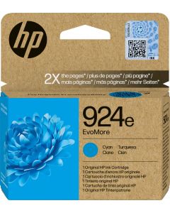 HP 924e EvoMore Cyan Ink Cartridge - 4K0U7NE
