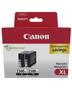 Canon PGI-2500XL Black Ink Cartridge Twin Combo Pack - 9254B011