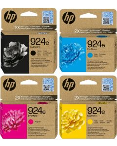 HP 924e EvoMore Black Cyan Magenta Yellow Ink Cartridge Bundle Pack