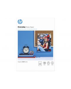 HP Everyday Photo Paper, Glossy, 200 g/m2, A4 (210 x 297 mm), 100 Sheets - Q2510A