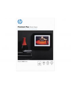 HP Premium Plus Photo Paper, Satin, 300 g/m2, A4 (210 x 297 mm), 20 Sheets - CR673A
