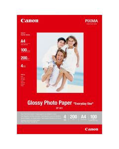 Canon GP-501 Everyday Use Photo Paper, Glossy, 200 g/m2, A4 (210 x 297 mm), 100 Sheets - 0775B001