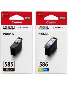 Canon PG-585 Black &amp; CL-586 Colour Ink Cartridge Bundle Pack