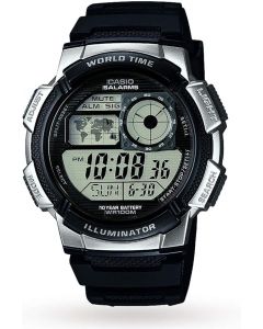 Casio Mens Classic Combi Watch, Black/Silver
