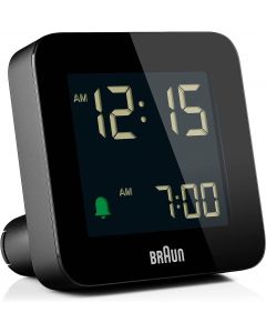 Braun Digital Alarm Clock with Snooze - Black
