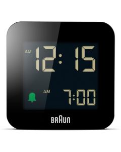 Braun Digital Travel Alarm Clock with Snooze - Black