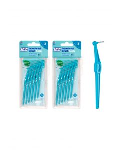 TePe Angle Interdental Brushes Blue, 0.6mm (Size 3), 6pk - 2 Pack Bundle (12 brushes)