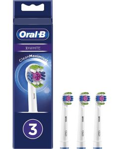 Oral-B 3D White Toothbrush Heads with CleanMaximiser - 6 Piece Bundle (2 Packs of 3)