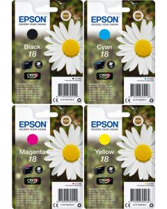 Epson Daisy Black Cyan Magenta Yellow Ink Cartridge Bundle Pack