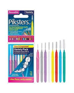 Piksters Interdental Brushes - Variety of Sizes Pack of 8