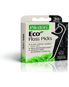 Piksters Eco Charcoal 30 Floss Picks