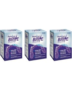 Retainer Brite Cleaning 96 Tablets - 3 Packs