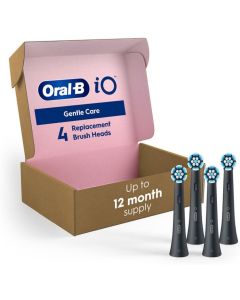 Oral-B iO Gentle Care Electric Toothbrush Heads Black - 4 Pack