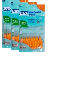 TePe Orange G2 Fine 0.45mm 3 Packets of 8 - (24 Brushes) Bundle