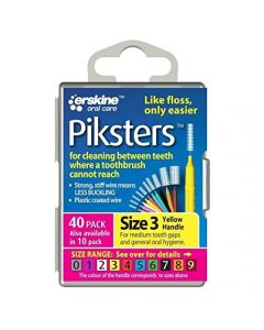 Piksters Interdental Brushes Yellow Size 3 - Pack of 40