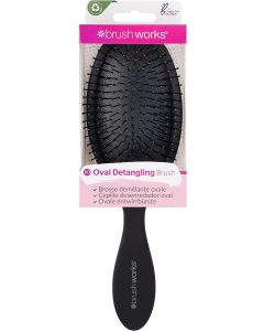 Brushworks Professional Oval Detangling Hair Brush - Black