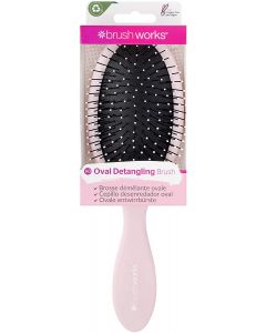 Brushworks Professional Oval Detangling Hair Brush - Pink