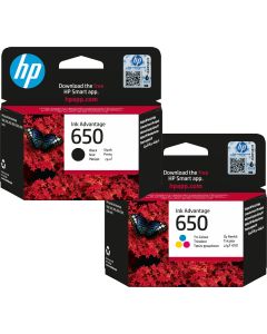 HP 650 Black &amp; Colour Ink Cartridge Bundle Pack