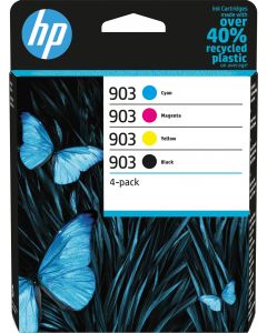 HP 903 Black Cyan Magenta Yellow Ink Cartridge Combo Pack - 6ZC73AE
