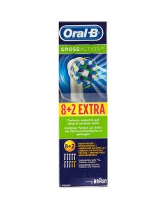 Oral-B CrossAction Toothbrush Heads - 8 + 2 Pack