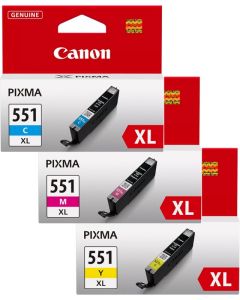 Canon CLI-551XL Cyan Magenta Yellow Bundle Pack