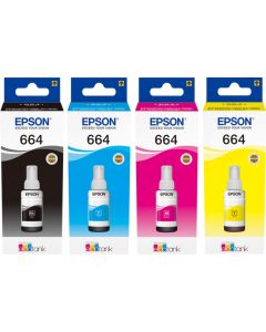 Epson Ecotank Black Cyan Magenta Yellow Ink Bottle Bundle Pack