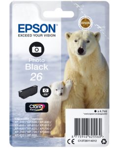 Epson Polar Bear 26 Photo Black Ink Cartridge - T2611