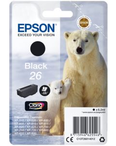 Epson Polar Bear 26 Black Ink Cartridge - T2601