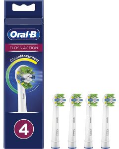 Oral-B Floss Action Toothbrush Heads with CleanMaximiser - 4 Pack