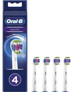Oral-B 3D White Toothbrush Heads with CleanMaximiser - 4 Pack
