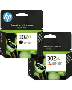 HP 302XL Black &amp; Colour Ink Cartridge Bundle Pack