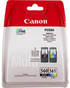 Canon PG-560 Black &amp; CL-561 Colour Ink Cartridge Combo Pack - 3713C006