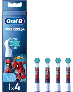 Oral-B Stages Power Marvel Spiderman Kids Toothbrush Heads  - 4 Pack