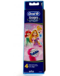 Oral-B Stages Power Disney Princess Kids Toothbrush Heads  - 4 Pack