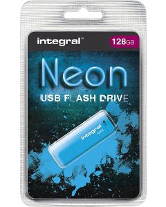 Integral 128GB Neon Blue USB 2.0 Flash Drive