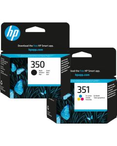 HP 350 Black &amp; 351 Colour Ink Cartridge Bundle Pack