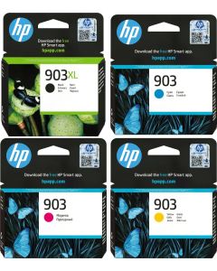 HP 903XL Black &amp; 903 Cyan Magenta Yellow Ink Cartridge Bundle Pack