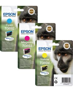 Epson Monkey Cyan Magenta Yellow Ink Cartridge Bundle Pack