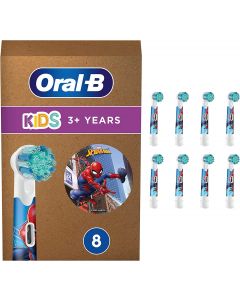 Oral-B Stages Power Marvel Spiderman Kids Toothbrush Heads  8 Piece Bundle (2 Packs of 4)