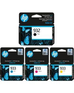HP 932 Black &amp; 933 Cyan Magenta Yellow Ink Cartridge Bundle Pack