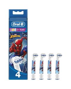Oral-B Stages Power Marvel Spiderman Kids Toothbrush Heads  - 4 Pack