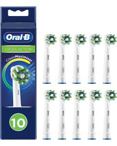 Oral-B CrossAction Toothbrush Heads with CleanMaximiser - 10 Pack
