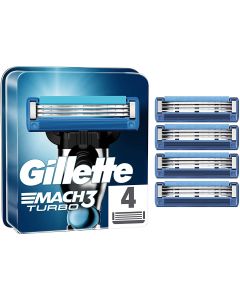 Gillette Mach3 Turbo Razor Blades - 4 Pack